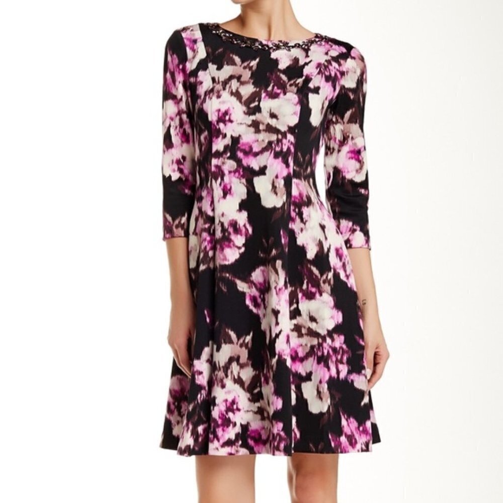 Eliza J Fit and Flare Floral Dress NWOT